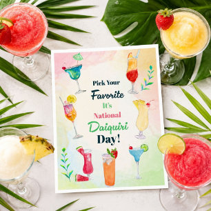 Carte Postale Choisissez votre jour de daiquiri national préféré