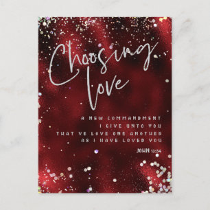 Carte Postale Choix de l'amour avec la Bible du KJV Verse