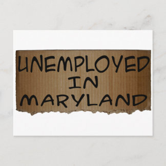 CARTE POSTALE CHÔMAGE EN MARYLAND