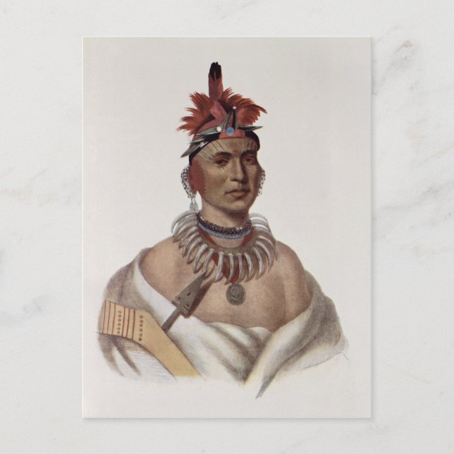 Carte Postale Chon-Ca-Pe ou 'Big Kansas', un chef Oto (Devant)