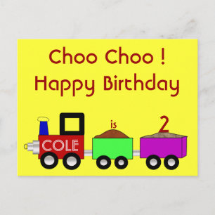 Carte Postale Choo Choo Happy Birthday!! postcard
