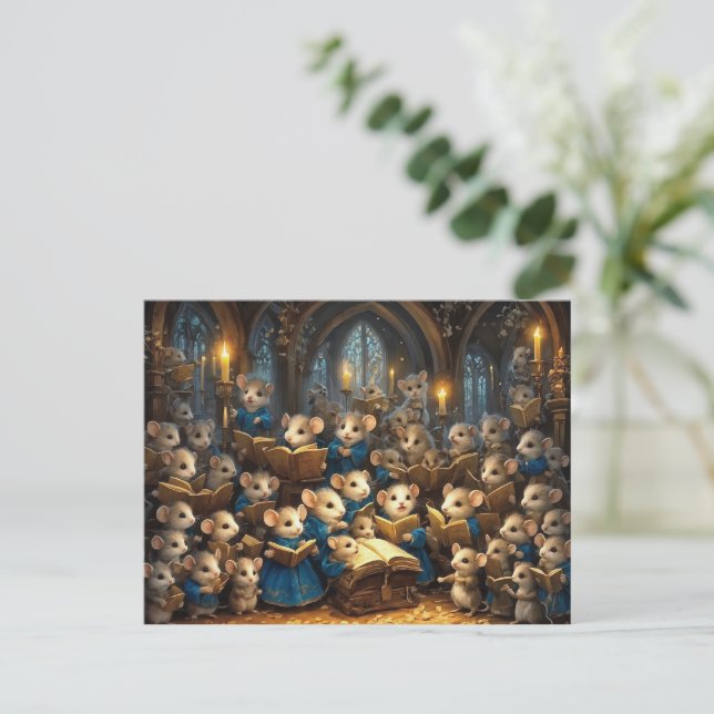 Carte Postale Chorale de souris de l'église (Debout devant)