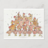 Carte postale Chorale Poulet/Hen