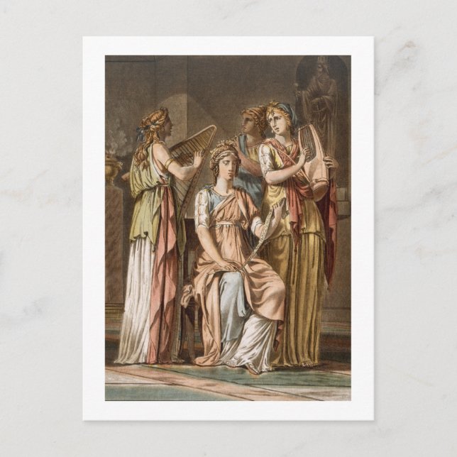 Carte Postale Chorus de Femmes Israélites, costumes pour 'Esther (Devant)