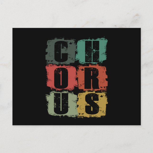 Carte Postale Chorus Member Choir Singer Choral Music Sing Gift (Devant)