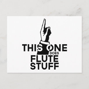 Carte Postale Choses de flûte - Musique de flûte amusante