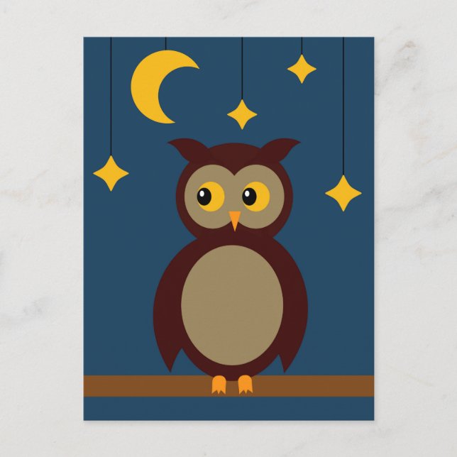 Carte Postale Chouette Brown (Devant)