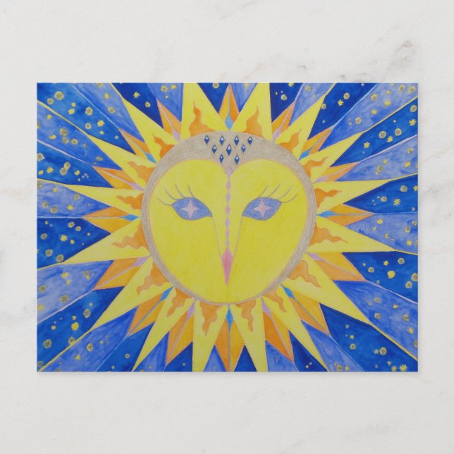 Carte Postale Chouette Sunowl (Devant)