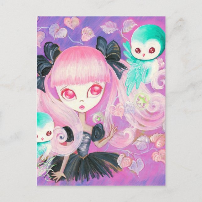 Carte Postale Chouettes magiques (Devant)