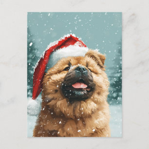 Carte Postale Chow Chow Noël