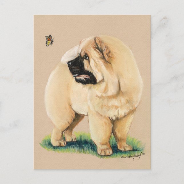 Carte postale Chow Chow Original Chien Art (Devant)
