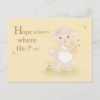 Carte postale chrétienne "Vintage Storybook Lamb H