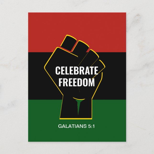Carte Postale Chrétiens CÉLÉBREZ LA LIBERTÉ Juneteenth (Devant)