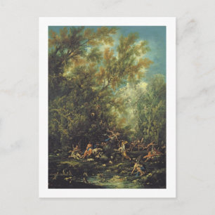 Carte Postale Christ assisté par les Anges, c.1725-30 (huile sur