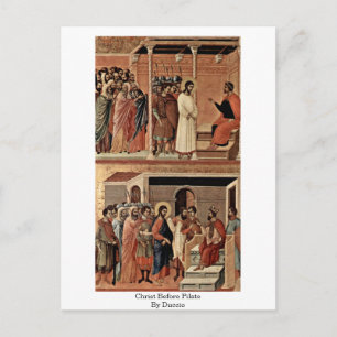 Carte Postale Christ Avant Pilate Par Duccio