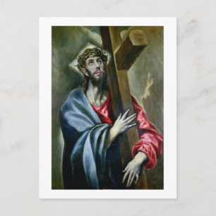 Carte Postale Christ Clasping the Cross, 1600-10 (huile sur toil