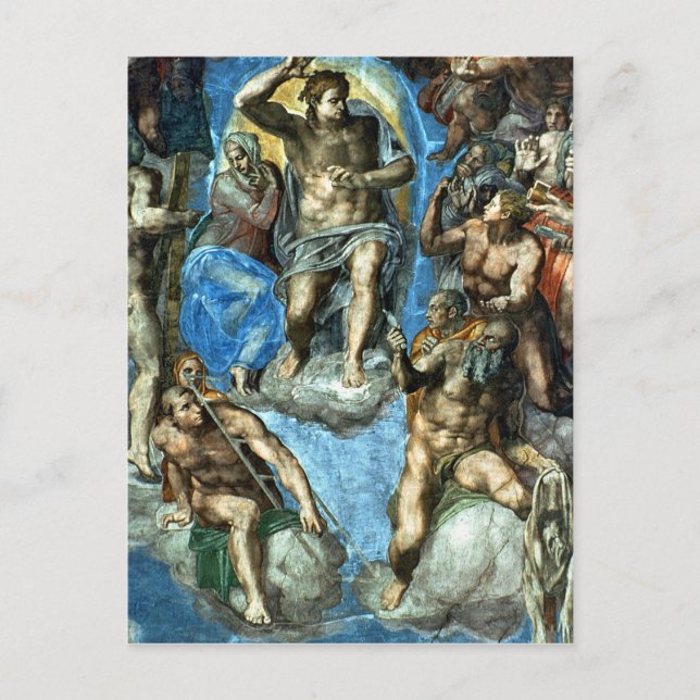 Carte Postale Christ, détails du "jugement Dernier" (Devant)