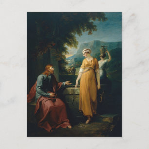 Carte Postale Christ et la femme de Samarie, William Hamilton