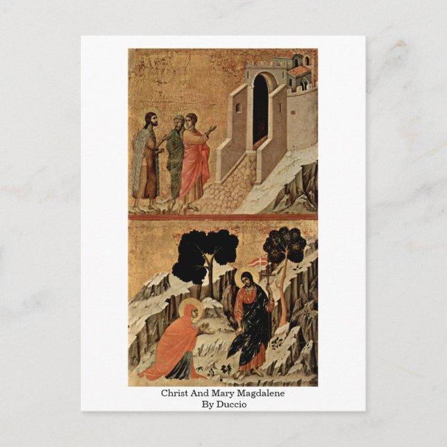 Carte Postale Christ Et Marie Magdalene Par Duccio (Devant)
