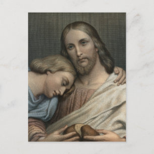 Carte Postale Christ et saint Jean par Ary Scheffer