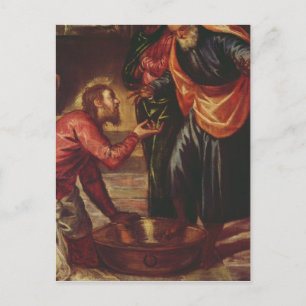 Carte Postale Christ Laver les pieds des disciples