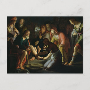 Carte Postale Christ Laver les pieds des disciples, 1623