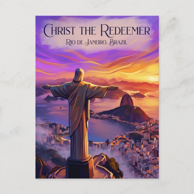Carte Postale Christ Rédempteur Brésil (Devant)