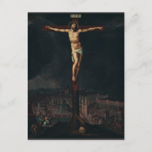 Carte Postale Christ sur la croix par Gillis Mostaer