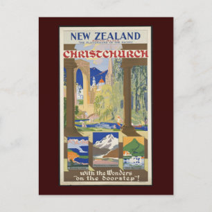 Carte Postale Christchurch en Nouvelle-Zélande