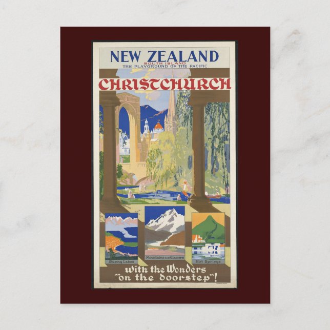 Carte Postale Christchurch en Nouvelle-Zélande (Devant)