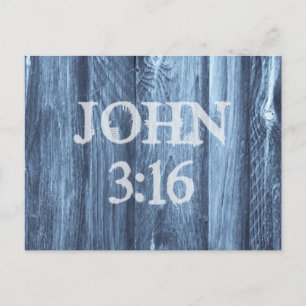 Carte Postale Christian Jean 3:16 Verse de la Bible
