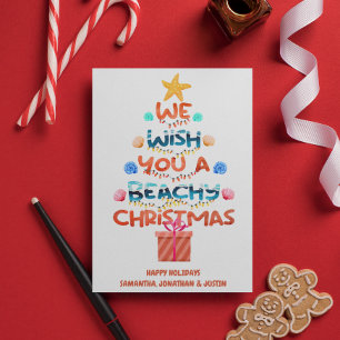 Carte Postale Christmas Beach tropical Beach Arbre