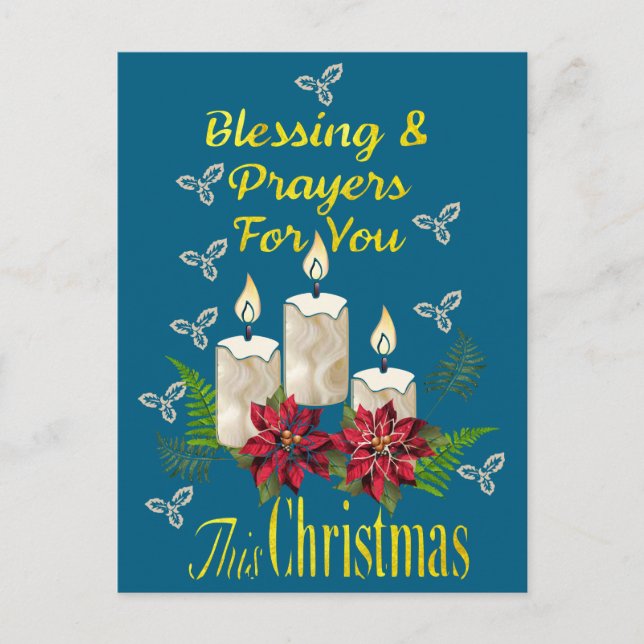 Carte Postale Christmas Candle Blessings and Prayers (Devant)
