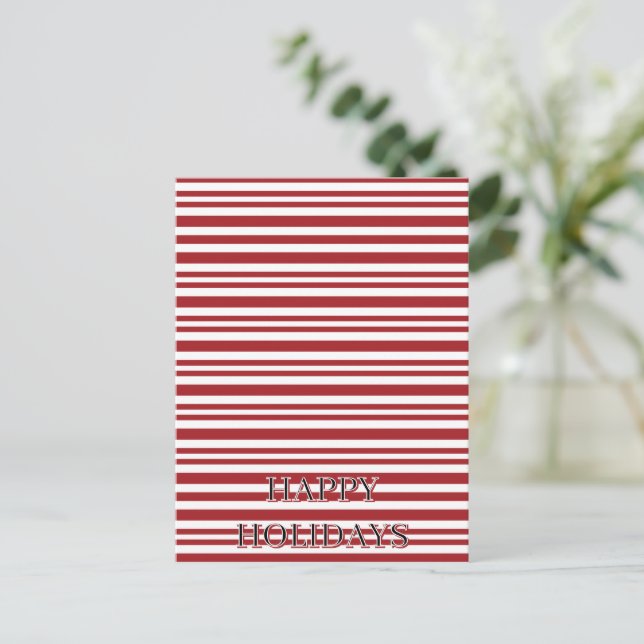 Carte Postale Christmas Candy Cane Stripes (Debout devant)