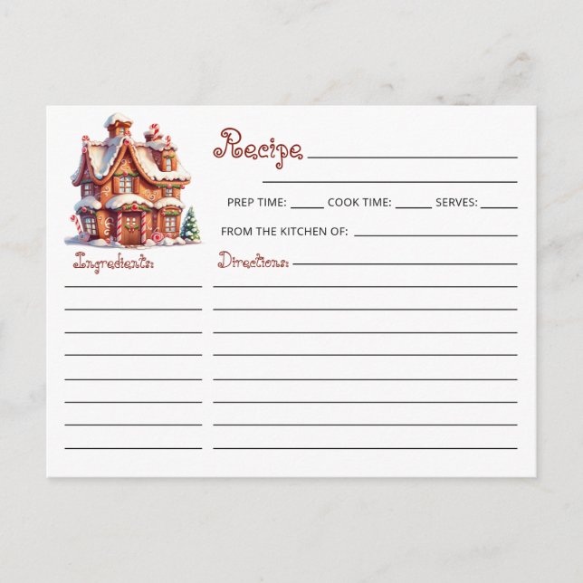 Carte Postale Christmas Cookie Exchange Gingerpain Maison Recett (Devant)