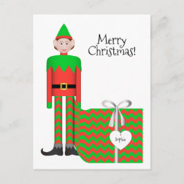 Carte Postale Christmas Elf - Forfait Cadeau Chevr