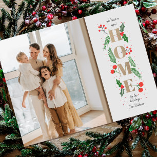 Carte Postale Christmas Holly Nous avons déménagé Holiday Moving