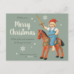 Carte Postale Christmas Jenny Nyström Lill-Nisse équitation CC03