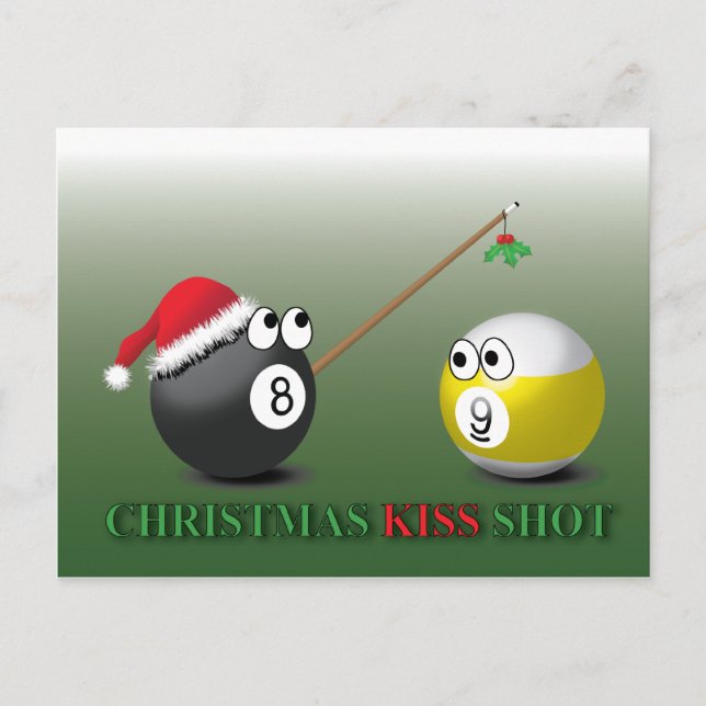 Carte postale Christmas Kiss Shot (Devant)