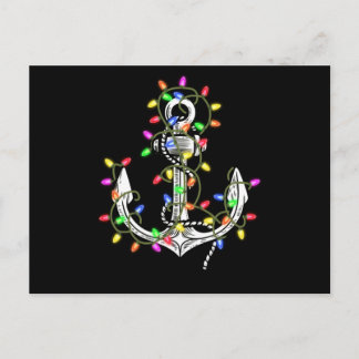 Carte Postale Christmas lights boating sailing cruise
