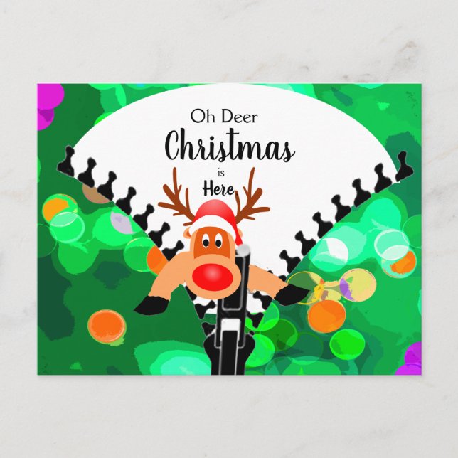Carte Postale Christmas Reindeer Fun Holiday Personnel (Devant)