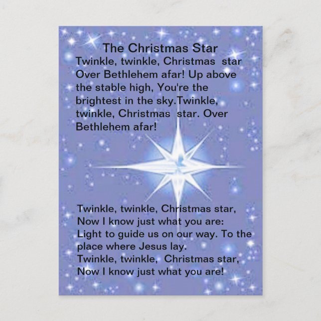 Carte postale Christmas Star Song (Devant)