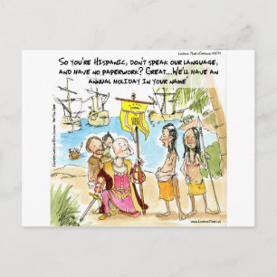 Carte Postale Christophe Colomb Immigre En Amérique Drôle