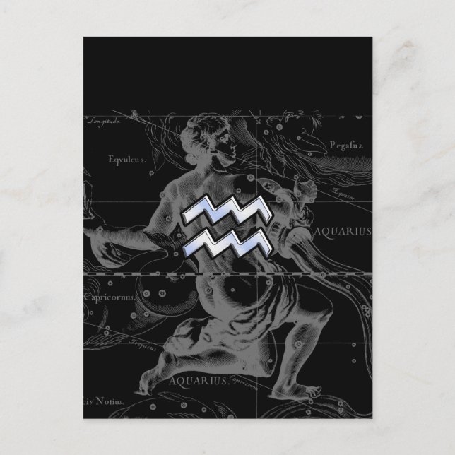 Carte Postale Chrome comme Aquarius Connexion Hevelius Map (Devant)