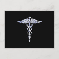 Chrome Comme Caduceus Symbole Médicale