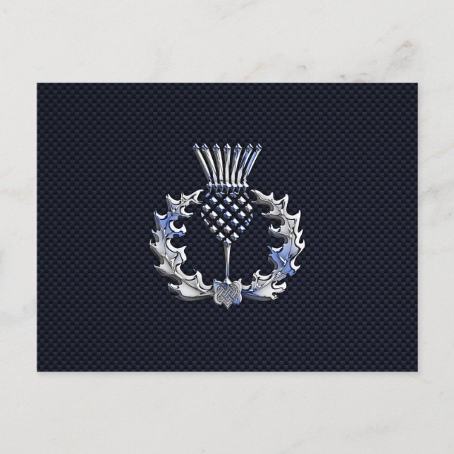Carte Postale Chrome Comme Fibre de Carbone Impression Scottish  (Devant)