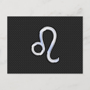 Carte Postale Chrome Comme Leo Zodiac Connexion sur Snake Skin D