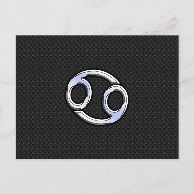 Carte Postale Chrome Comme Signe du Zodiaque Cancer sur Style de (Devant)