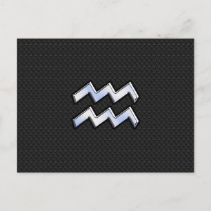 Carte Postale Chrome moderne comme Aquarius Zodiac Connexion Sna