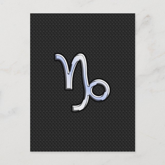 Carte Postale Chrome Style Capricorn Zodiac Connexion style serp (Devant)